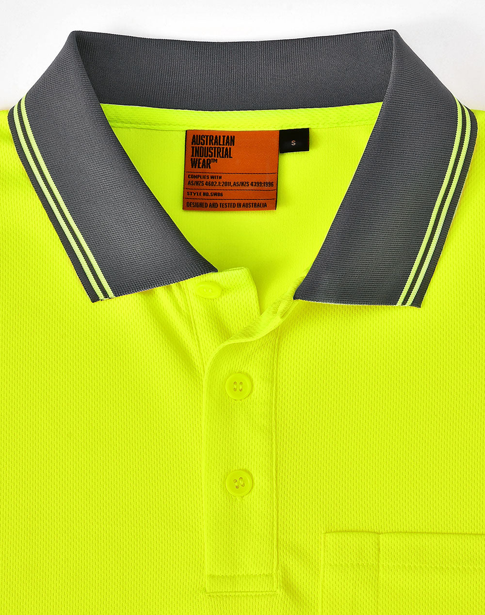 Unisex Cooldry® Segmented Ls Polo - Yellow Charcoal