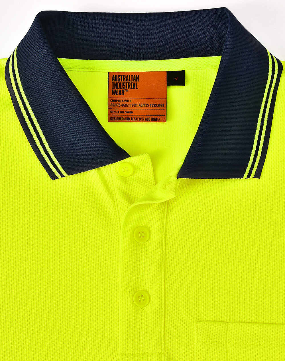Unisex Cooldry® Segmented Ls Polo - Yellow Navy