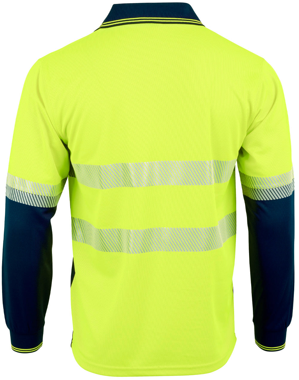 Unisex Cooldry® Segmented Ls Polo - Yellow Navy