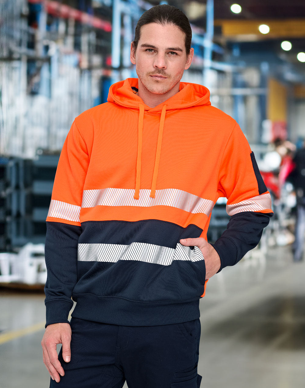 Hi-Vis Two Tone Safety Hoodies With Segmented Tapes
