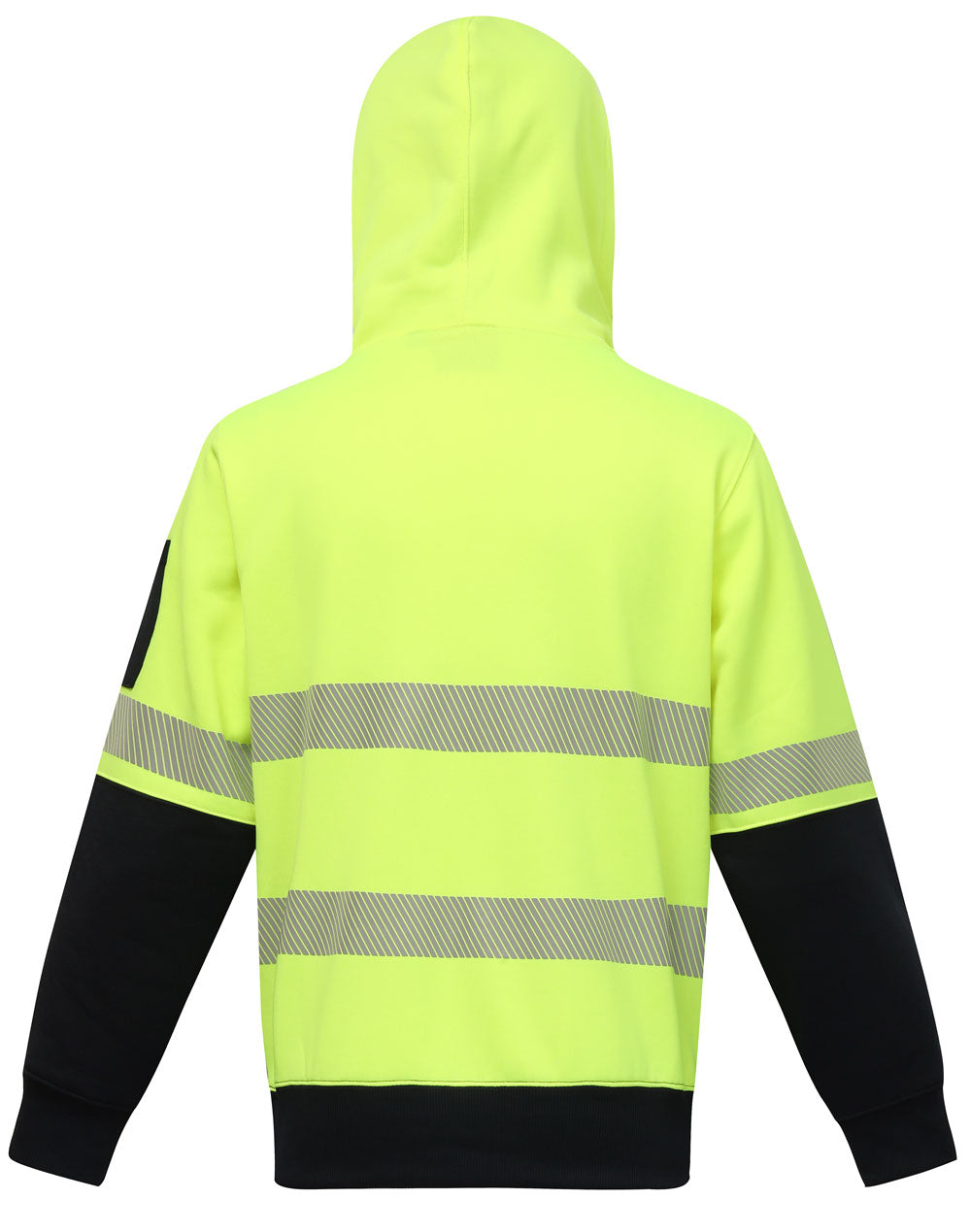 Hi-Vis Two Tone Safety Hoodies With Segmented Tapes - Yellow Navy