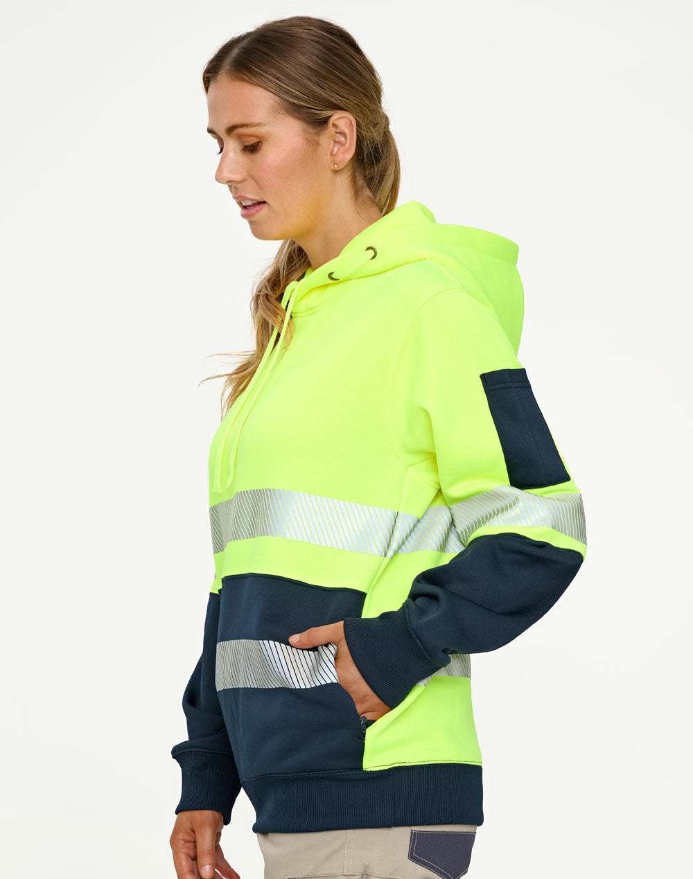 Hi-Vis Two Tone Safety Hoodies With Segmented Tapes