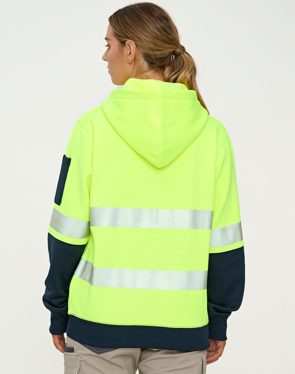Hi-Vis Two Tone Safety Hoodies With Segmented Tapes