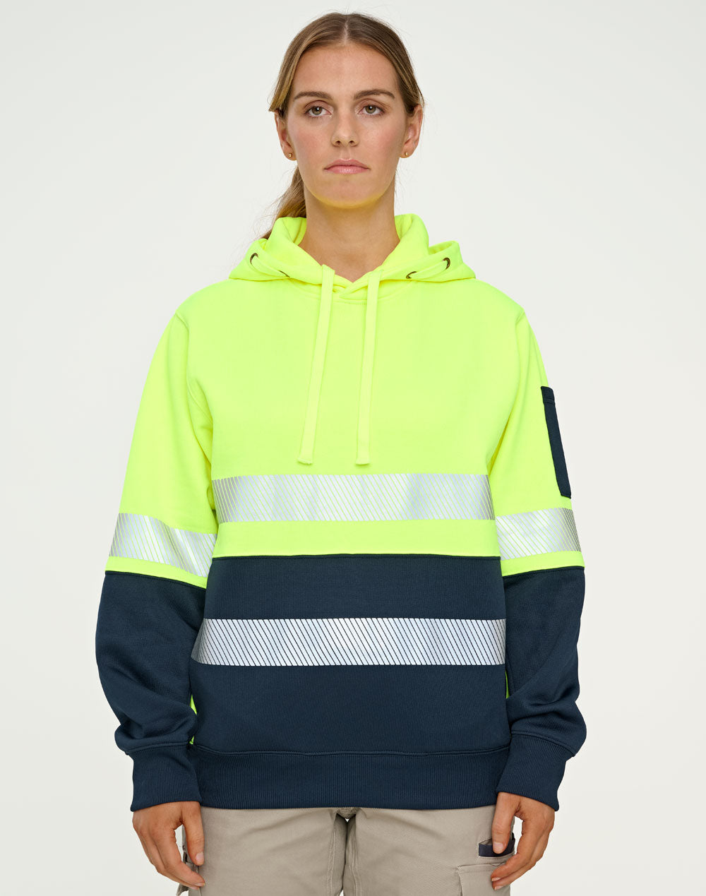 Hi-Vis Two Tone Safety Hoodies With Segmented Tapes