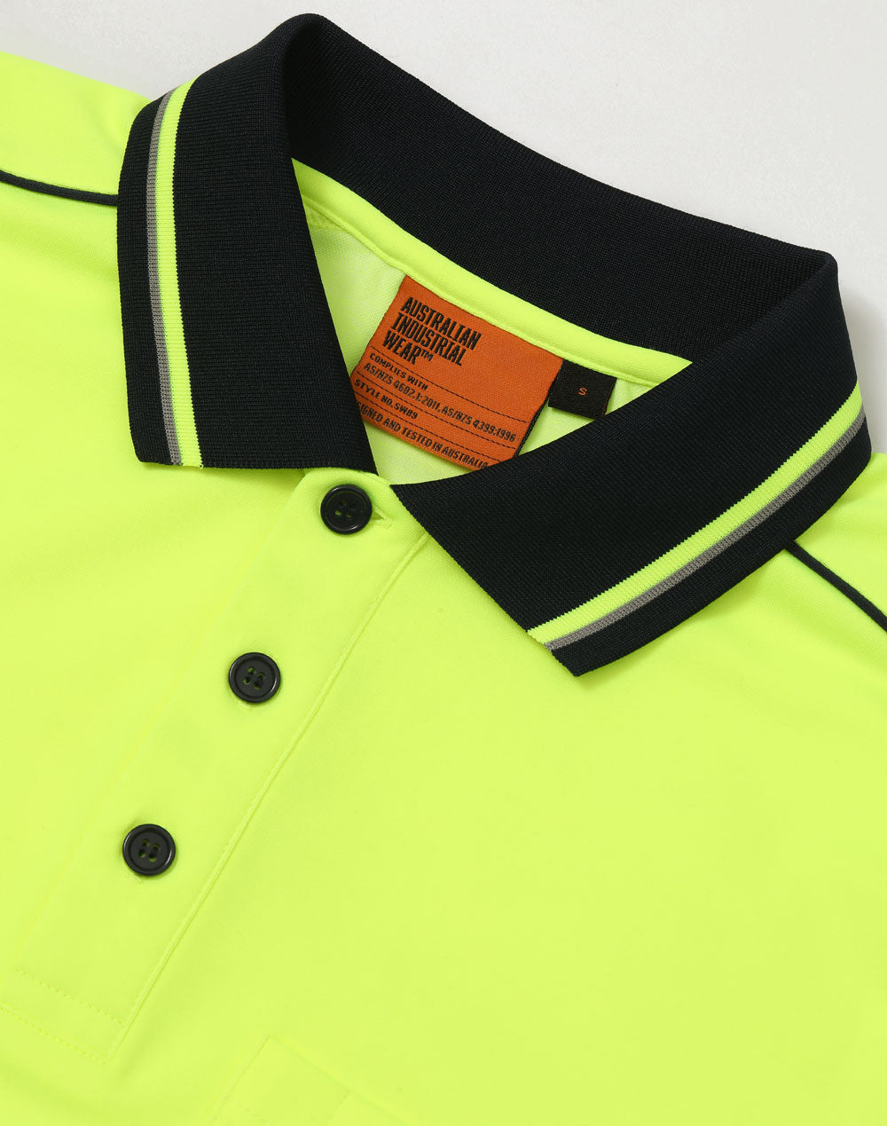 Hi-Vis Sustainable Cool-Breeze Safety Polo - Yellow Navy
