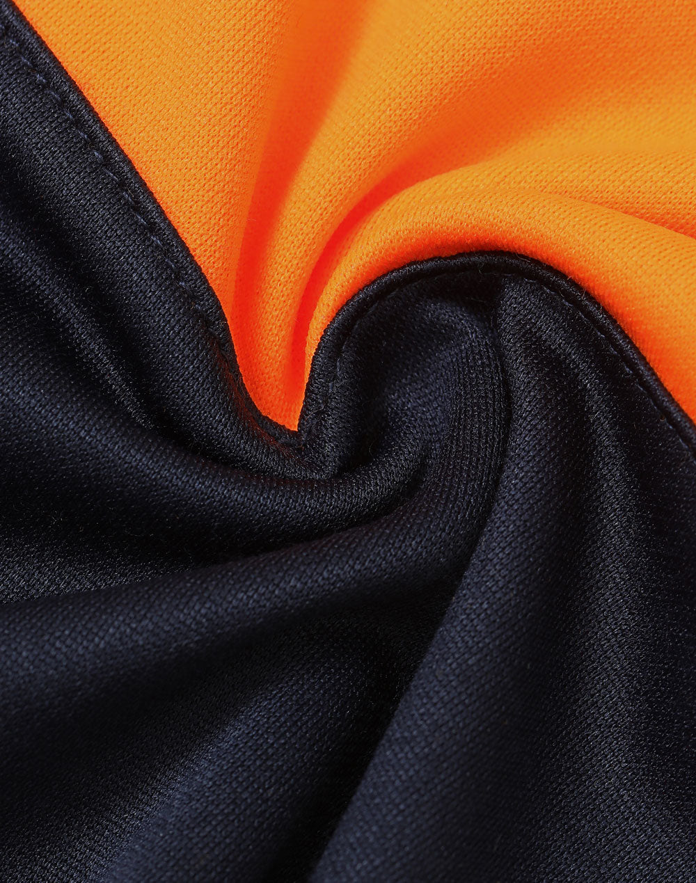 Hi-Vis Sustainable Cool-Breeze Safety Polo - Orange Navy