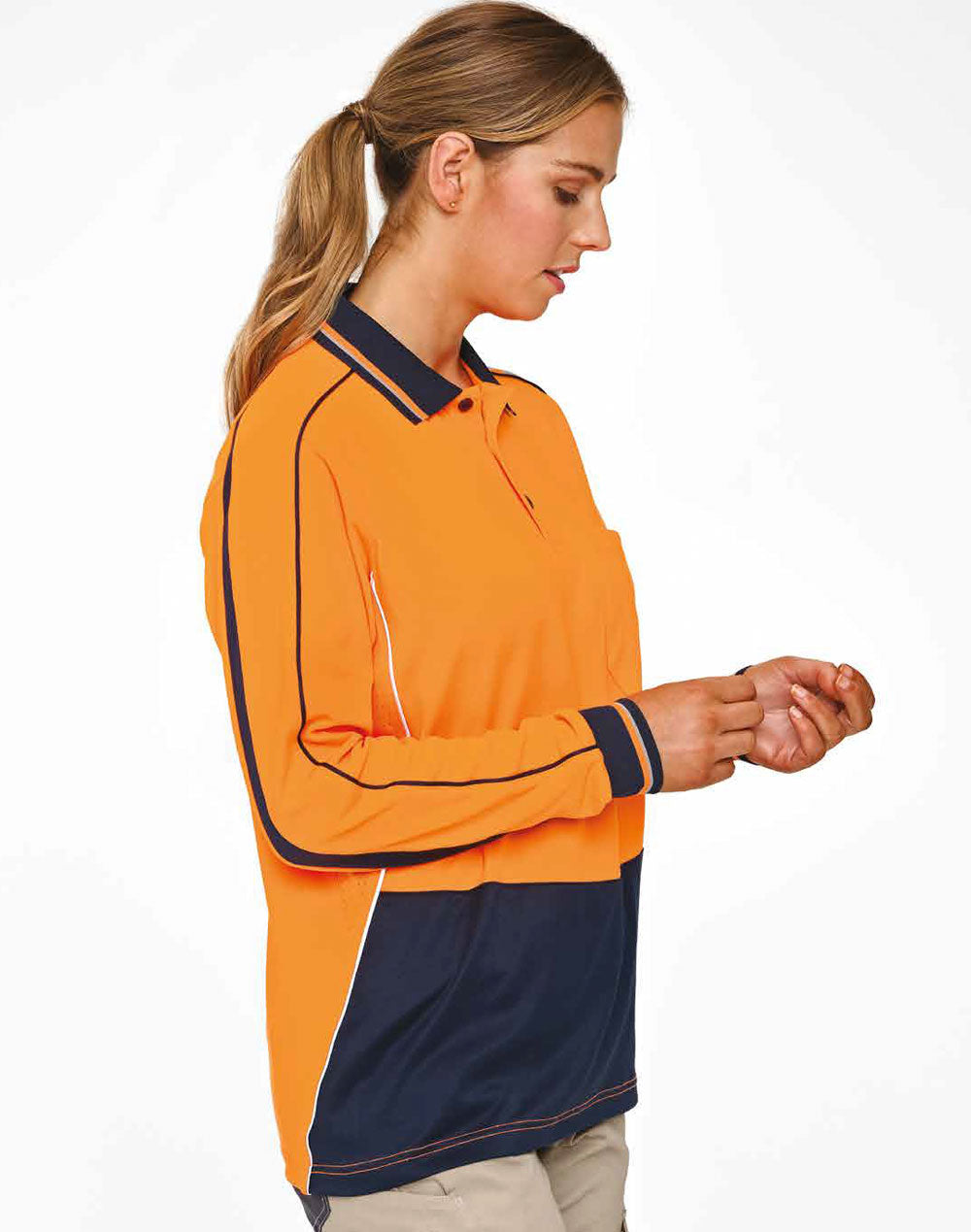 Hi-Vis Sustainable Cool-Breeze Safety Polo