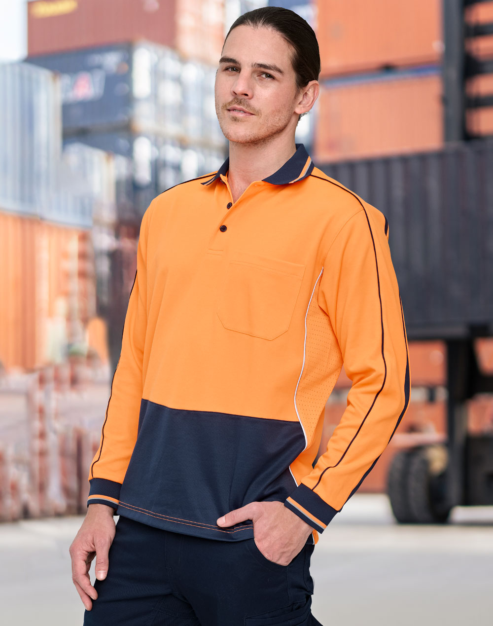 Hi-Vis Sustainable Cool-Breeze Safety Polo
