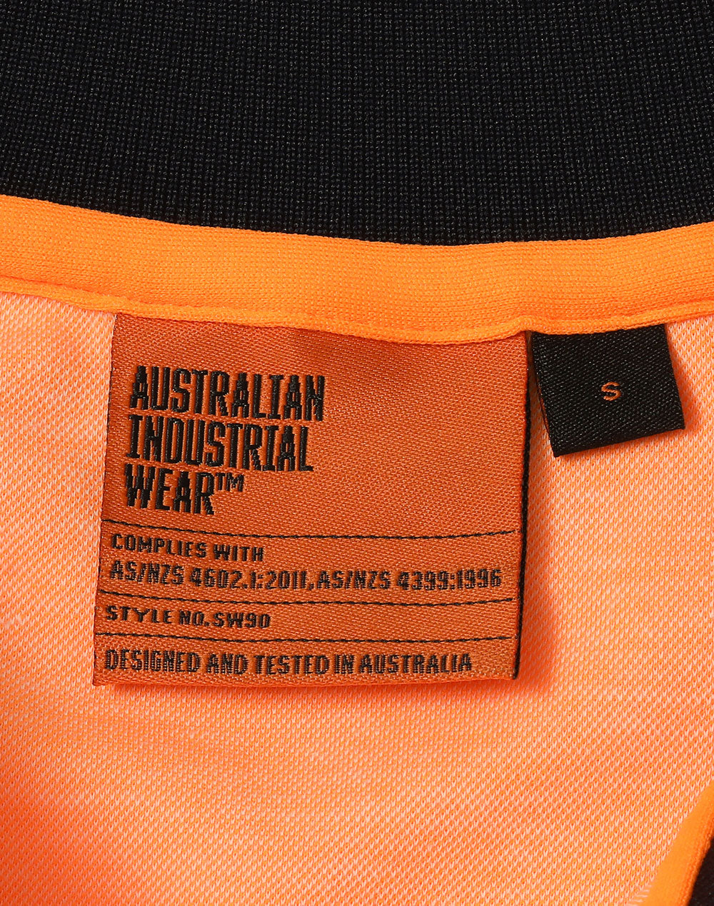 Hi-Vis Sustainable Cool-Breeze Safety Polo - Orange Navy
