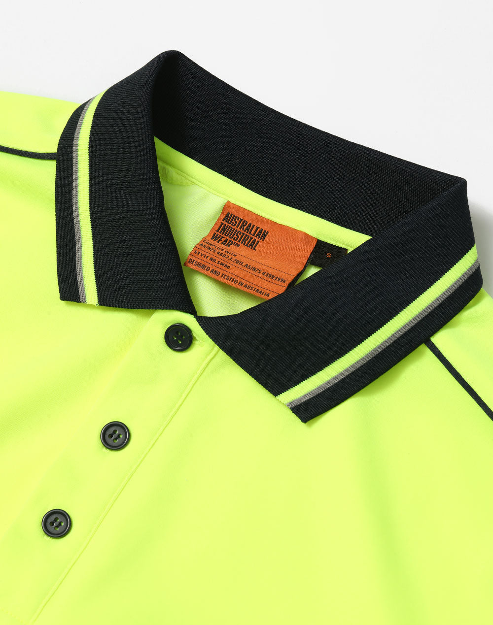 Hi-Vis Sustainable Cool-Breeze Safety Polo - Yellow Navy