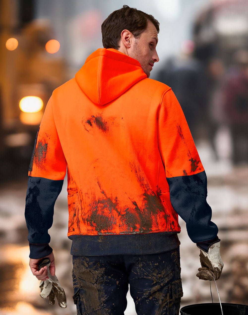 Hi-Vis Two Tone Water Resistant Fleece Hoodie