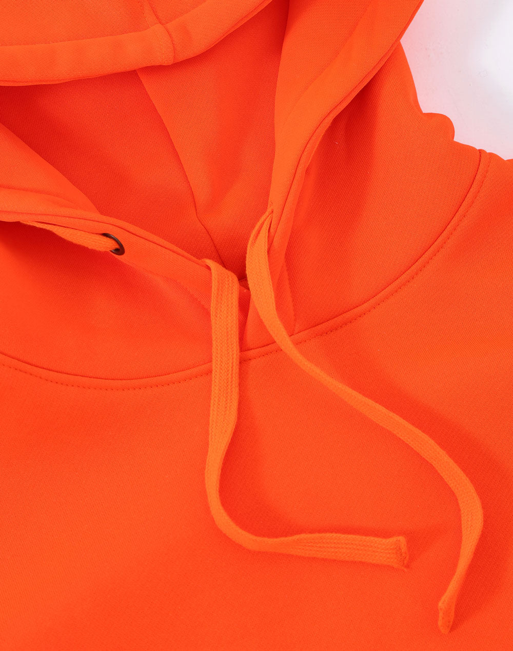 Hi-Vis Two Tone Water Resistant Fleece Hoodie - Orange Navy