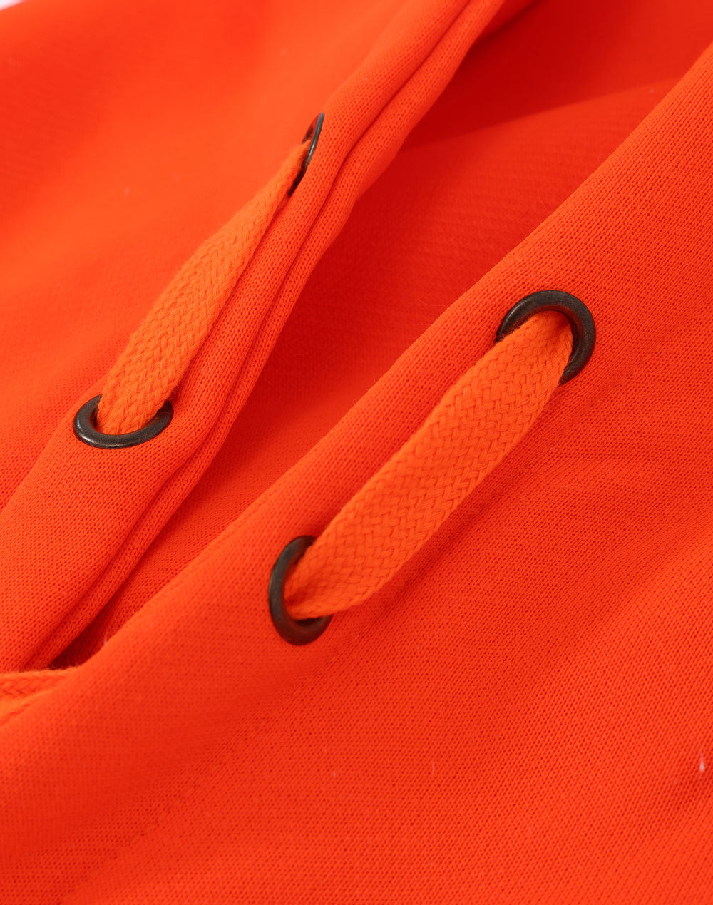 Hi-Vis Two Tone Water Resistant Fleece Hoodie - Orange Navy