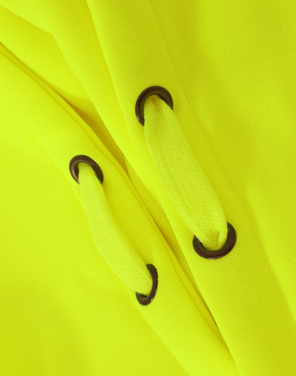 Hi-Vis Two Tone Water Resistant Fleece Hoodie - Yellow Navy
