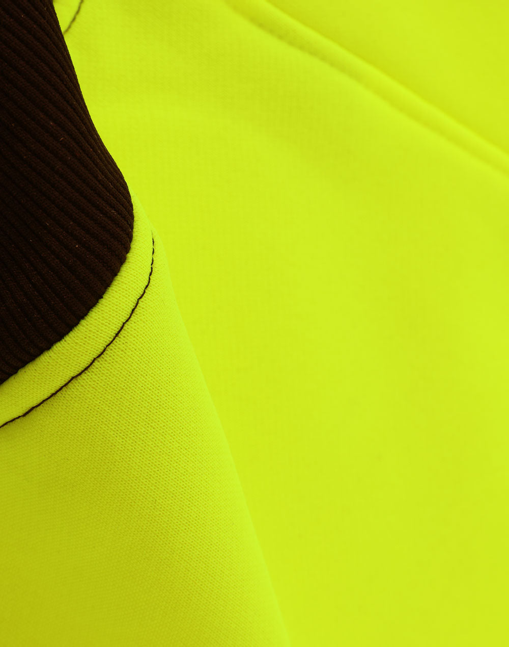 Hi-Vis Two Tone Water Resistant Fleece Hoodie - Yellow Navy