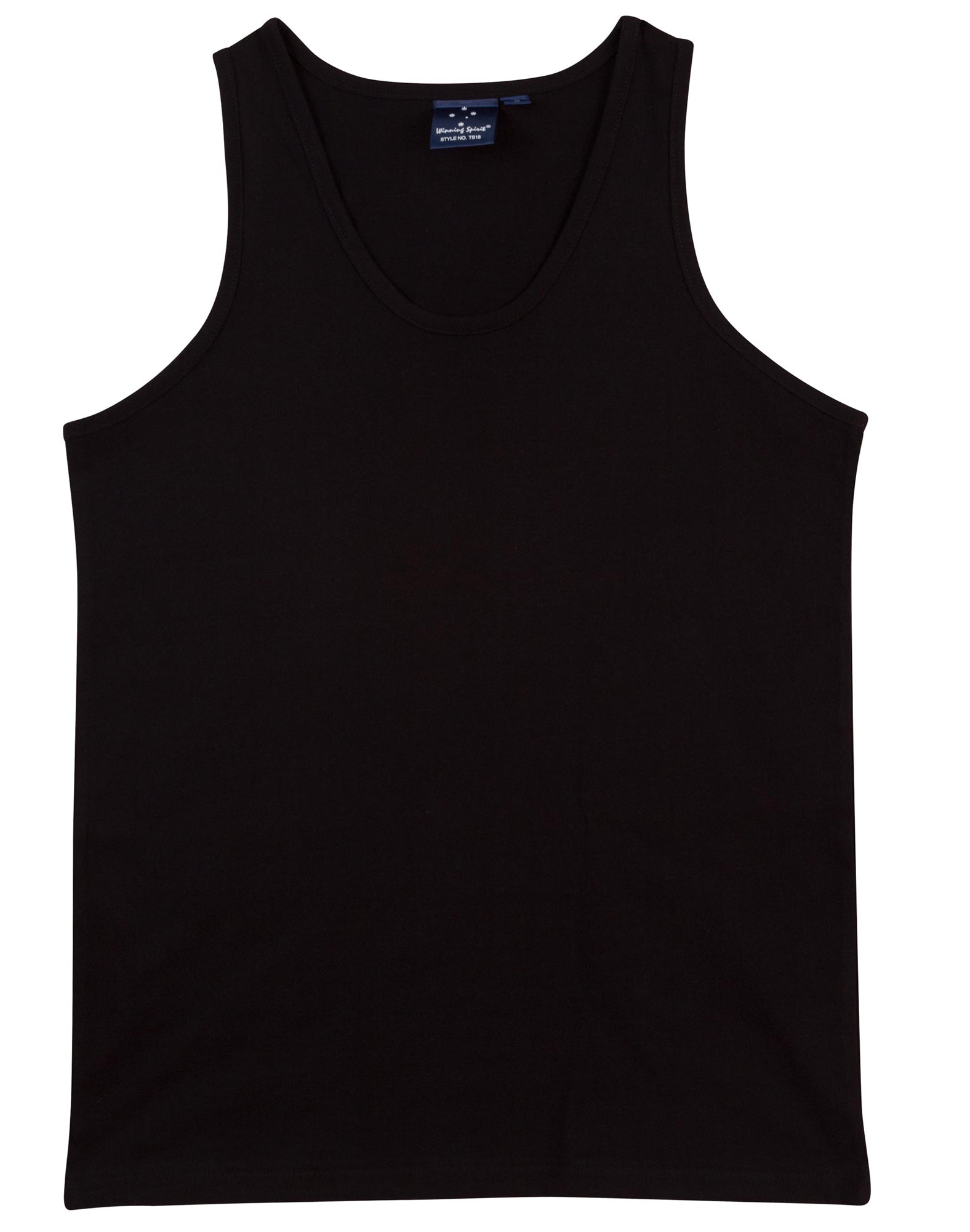 Trainer'S Cotton Singlet Men'S - Black