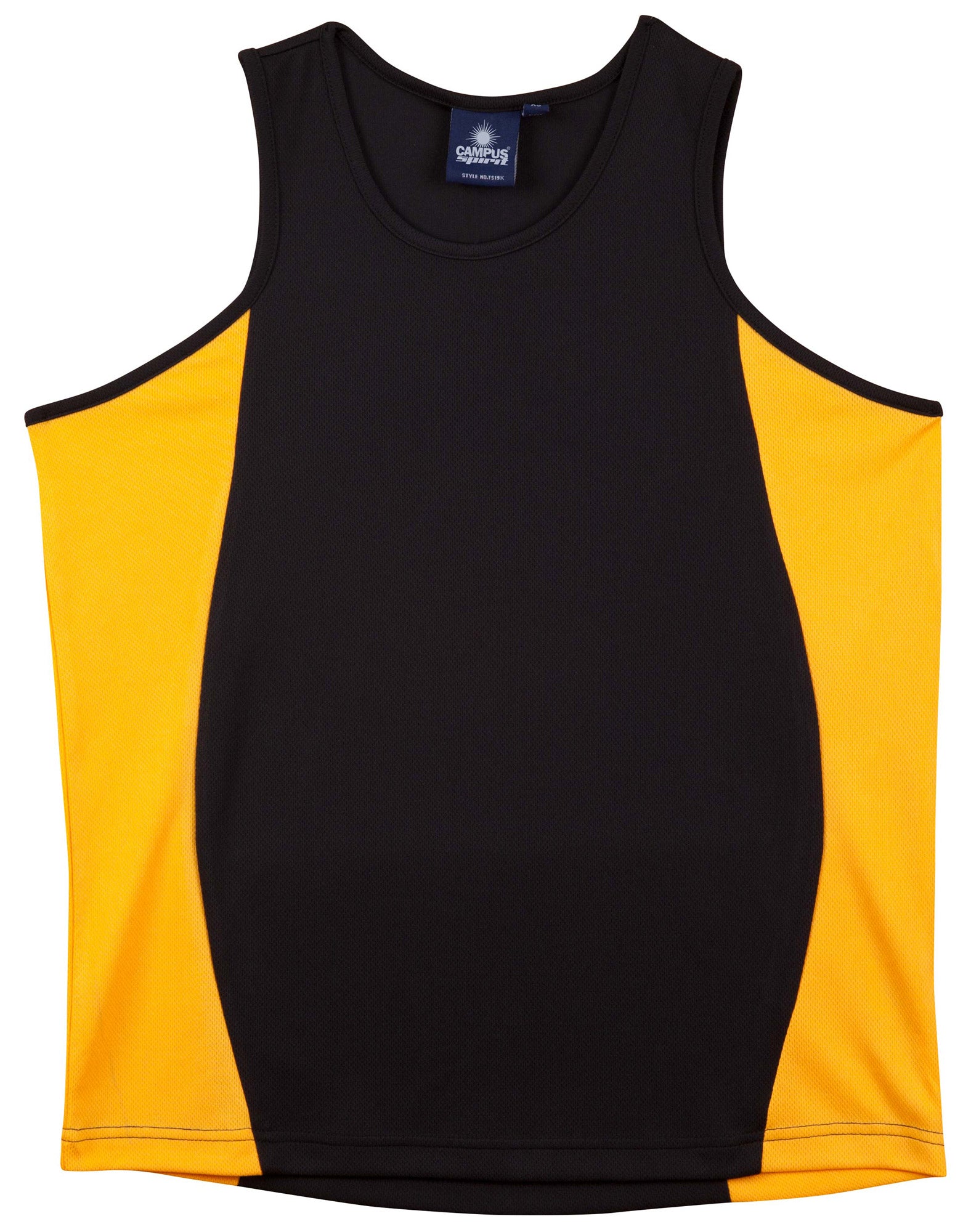 Teammate Singlet Kids - Black Gold