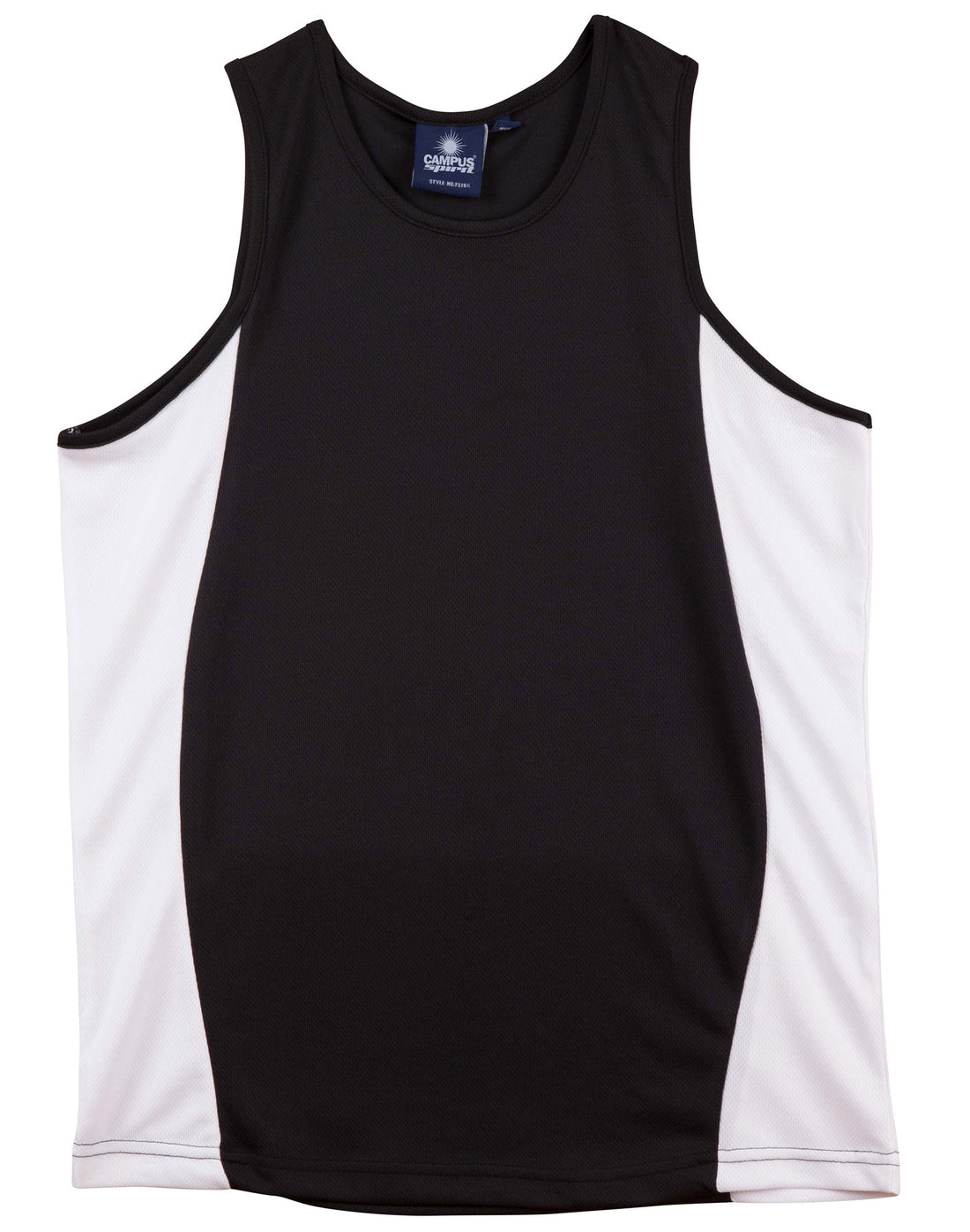 Teammate Singlet Kids - Black White