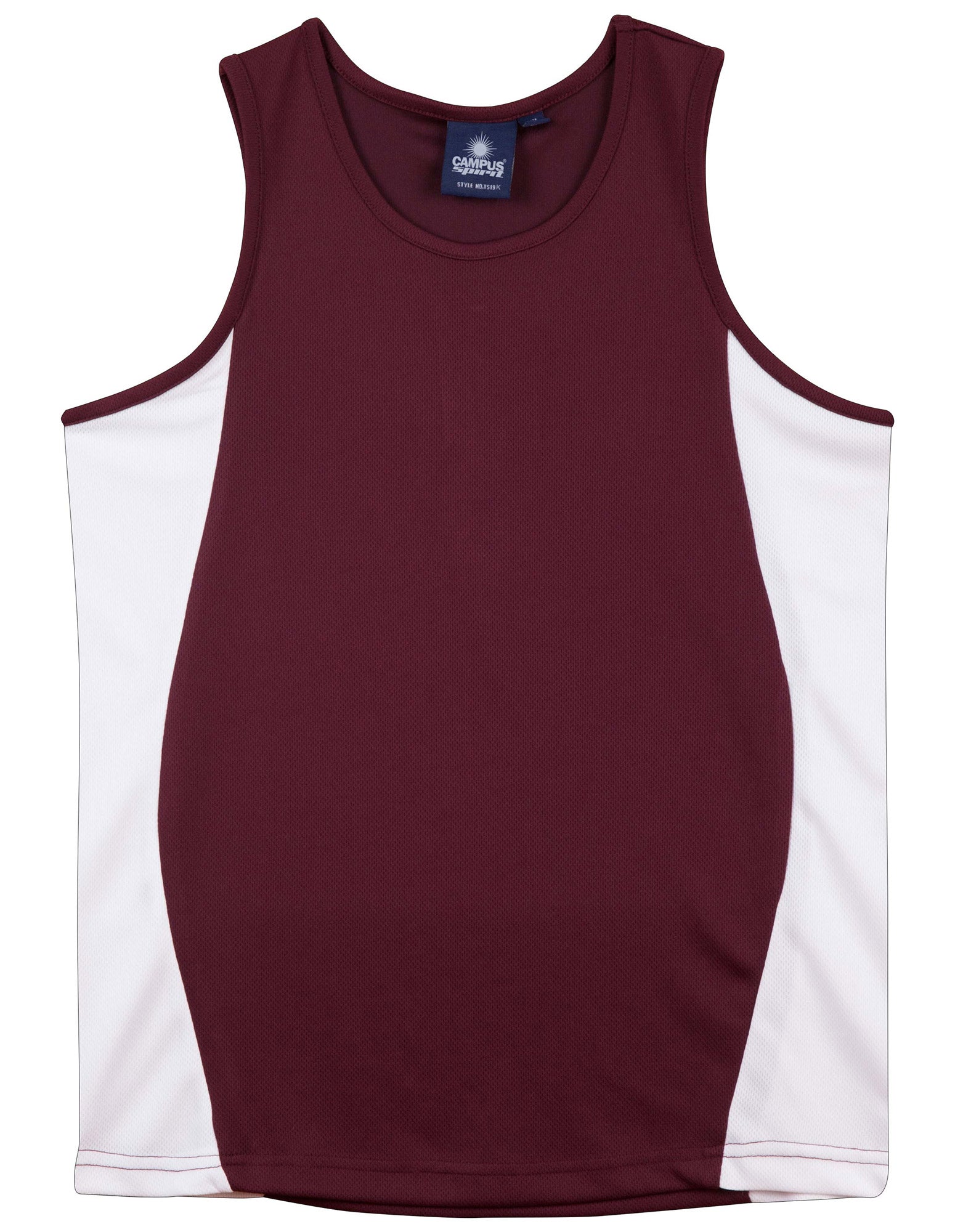 Teammate Singlet Kids - Maroon White