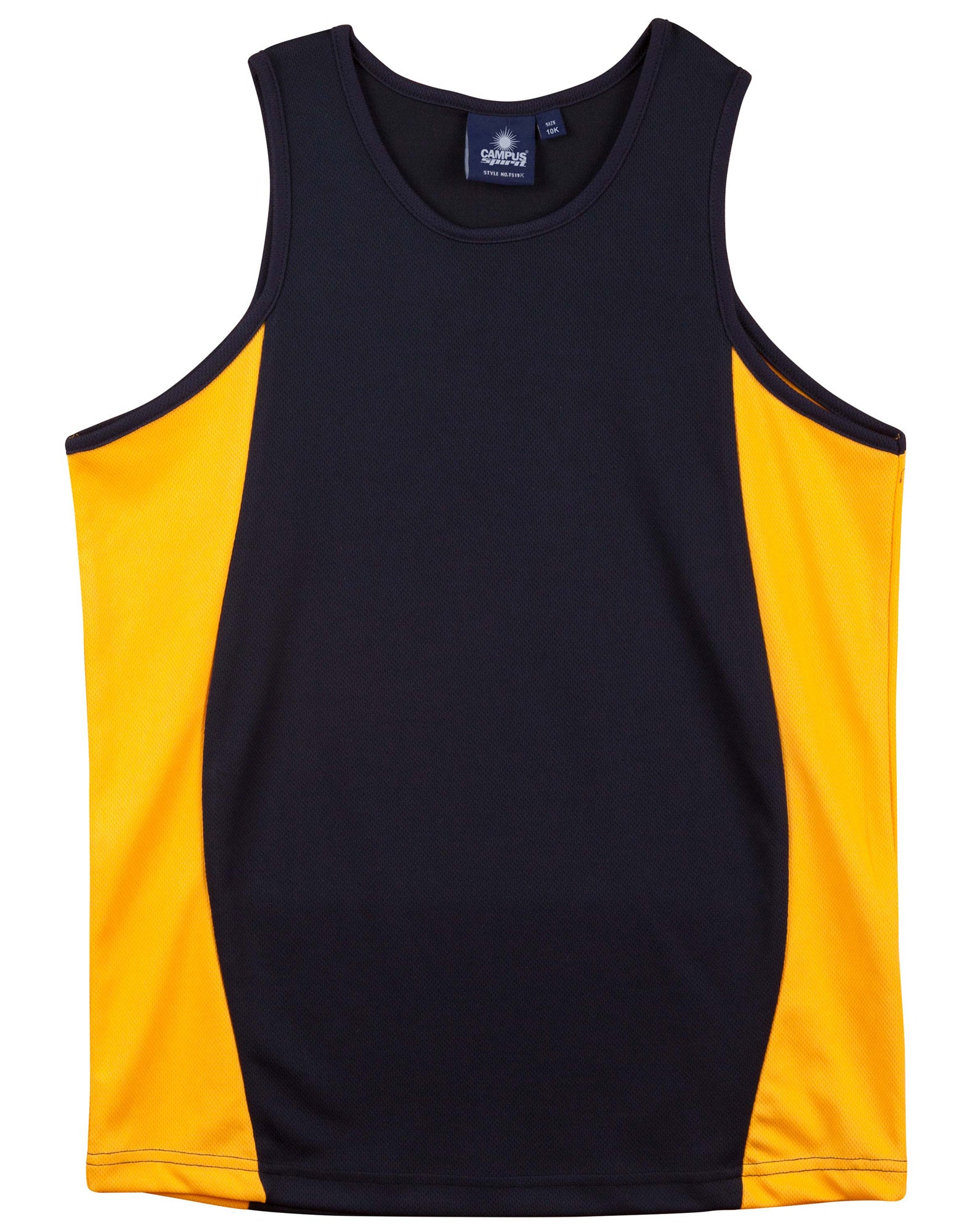 Teammate Singlet Kids - Navy Gold