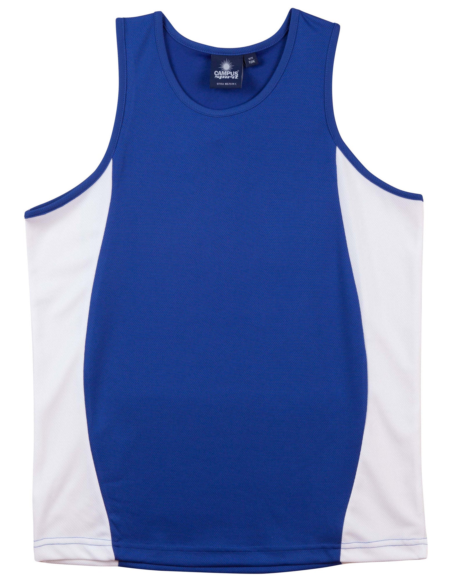 Teammate Singlet Kids - Royal White