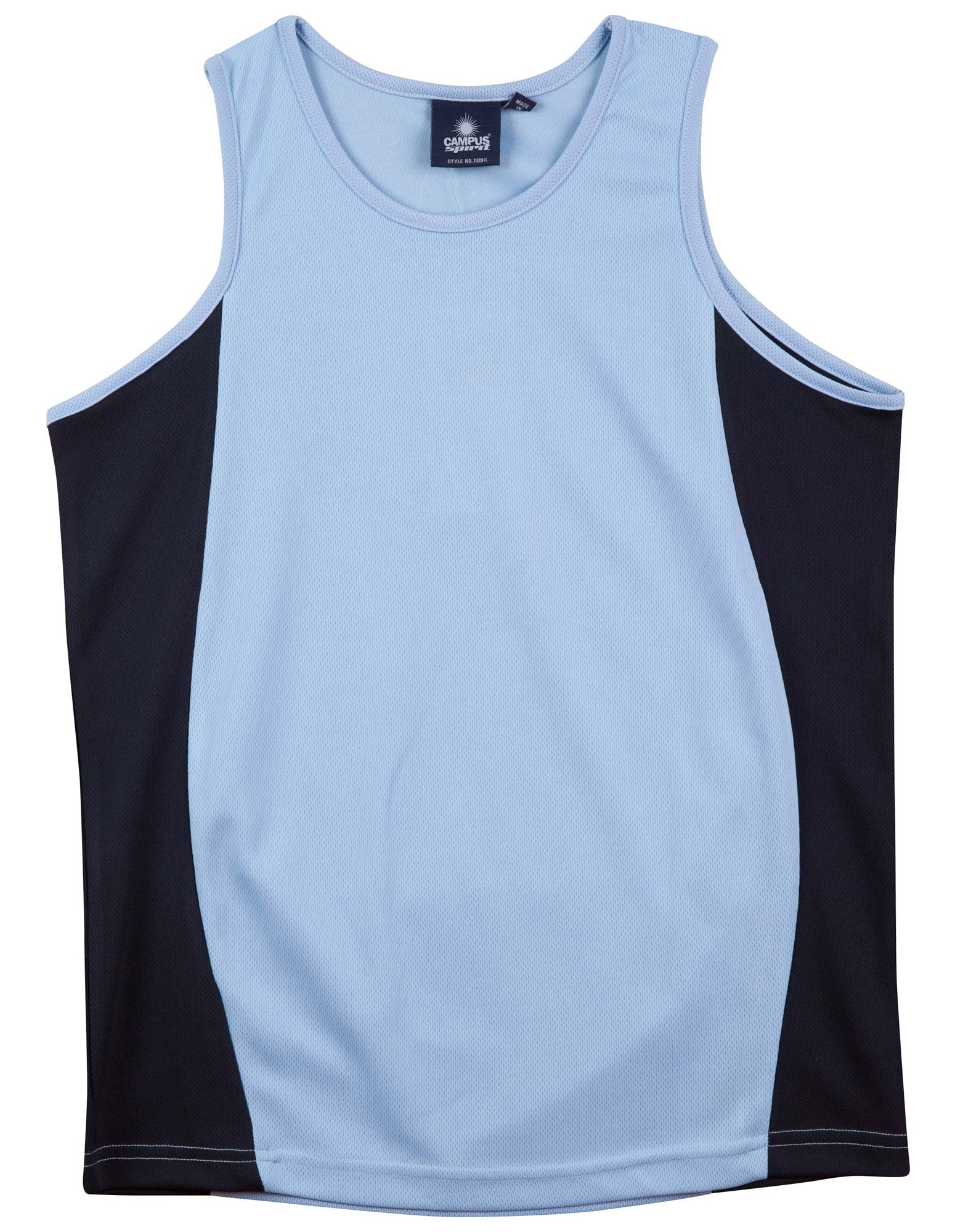 Teammate Singlet Kids - Skyblue Navy