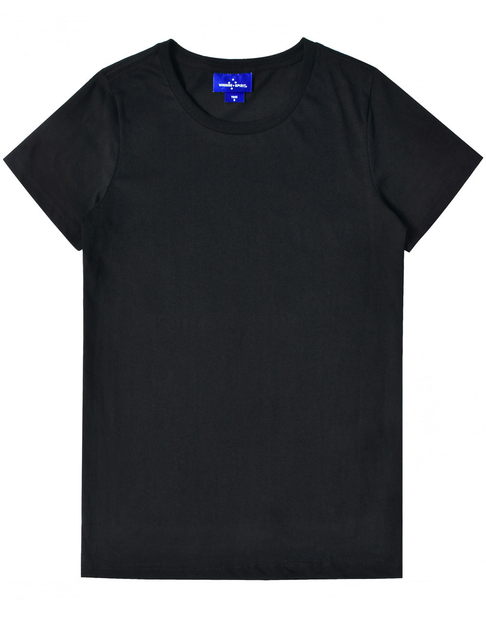 Premium Cotton Tee Shirt Ladies - Black