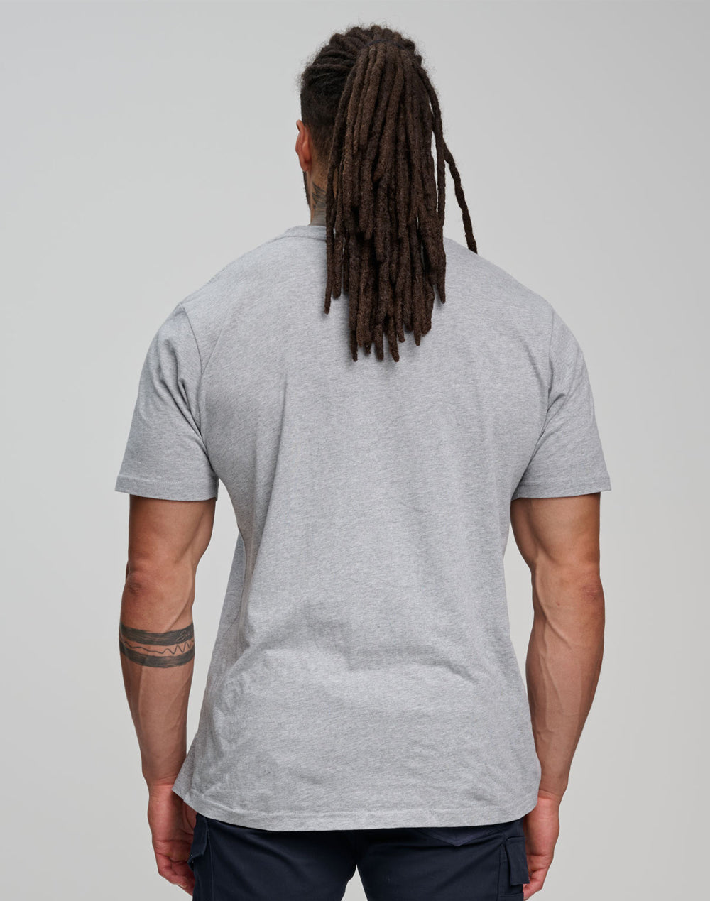 Premium Cotton Face Tee Men'S - Marl Grey