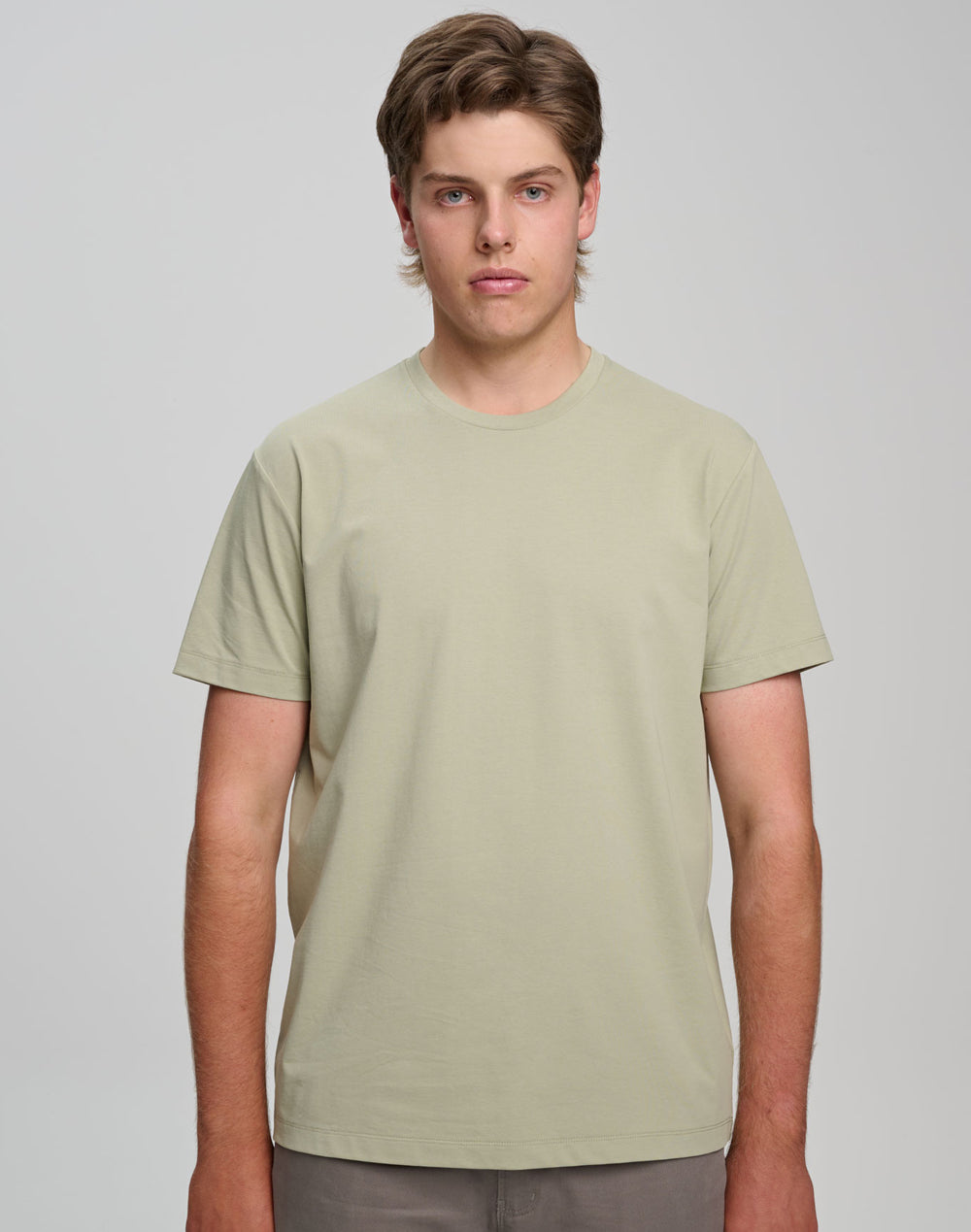 Premium Cotton Face Tee Men'S - Pistachio