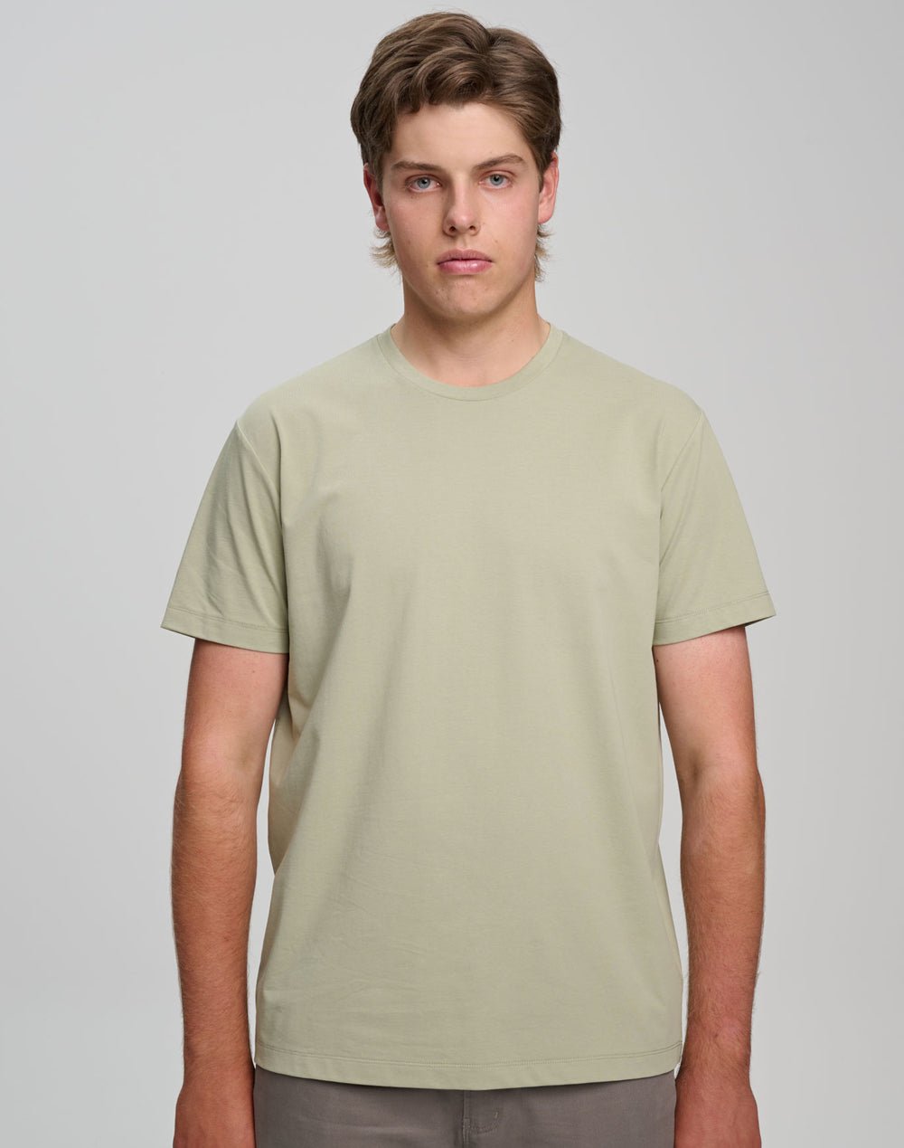 Premium Cotton Face Tee Men'S - Pistachio