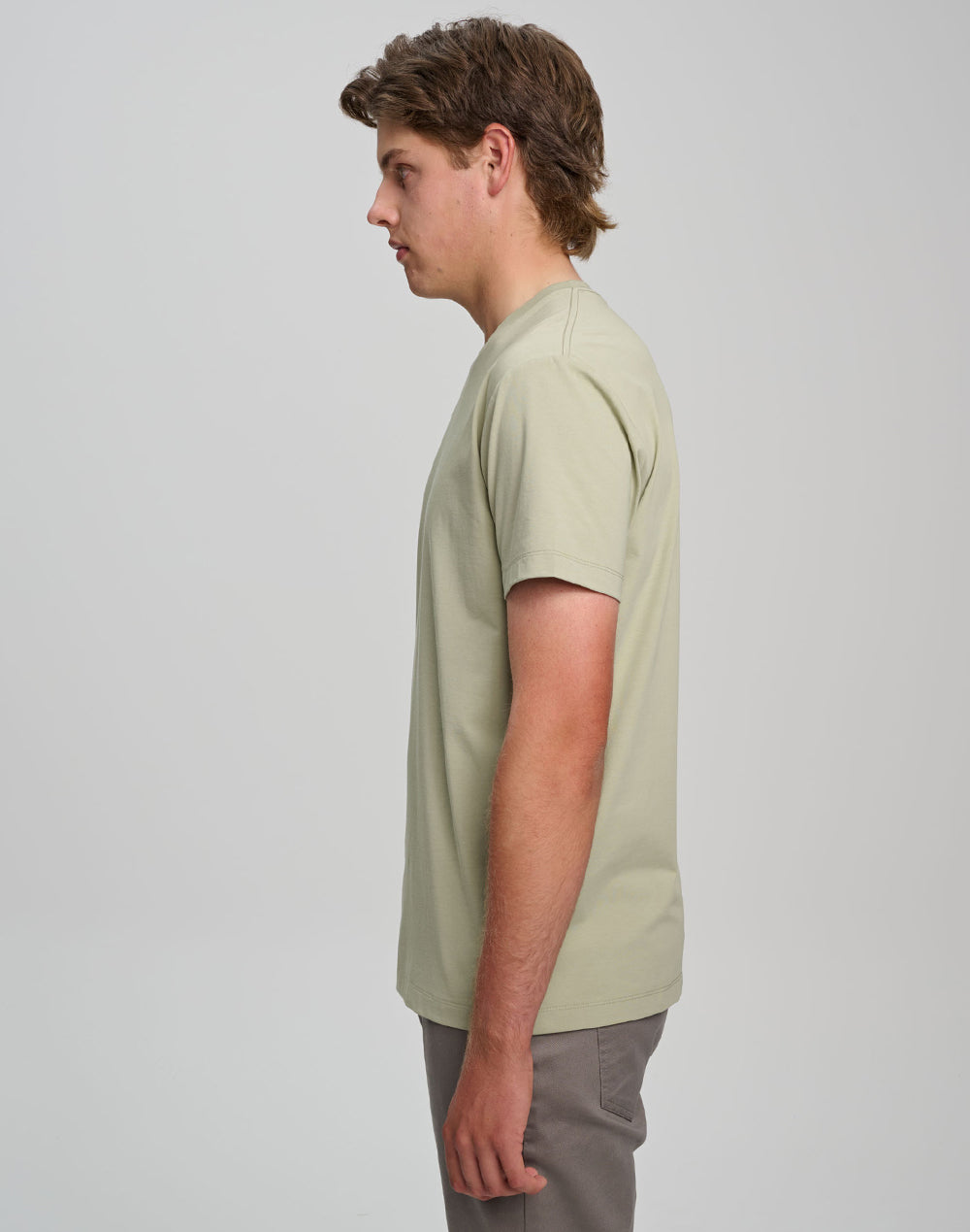Premium Cotton Face Tee Men'S - Pistachio