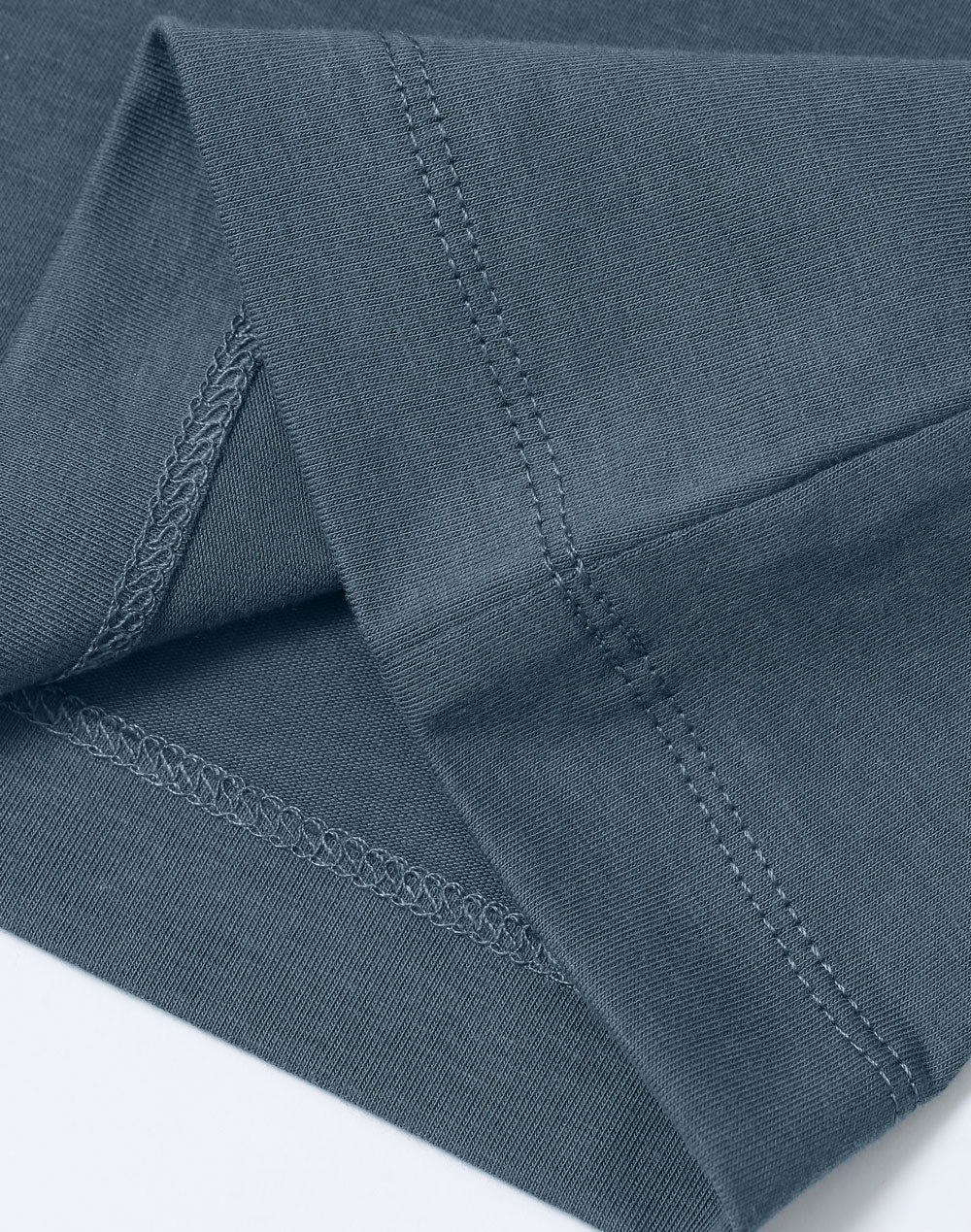 Premium Cotton Face Tee Men'S - Slate Blue
