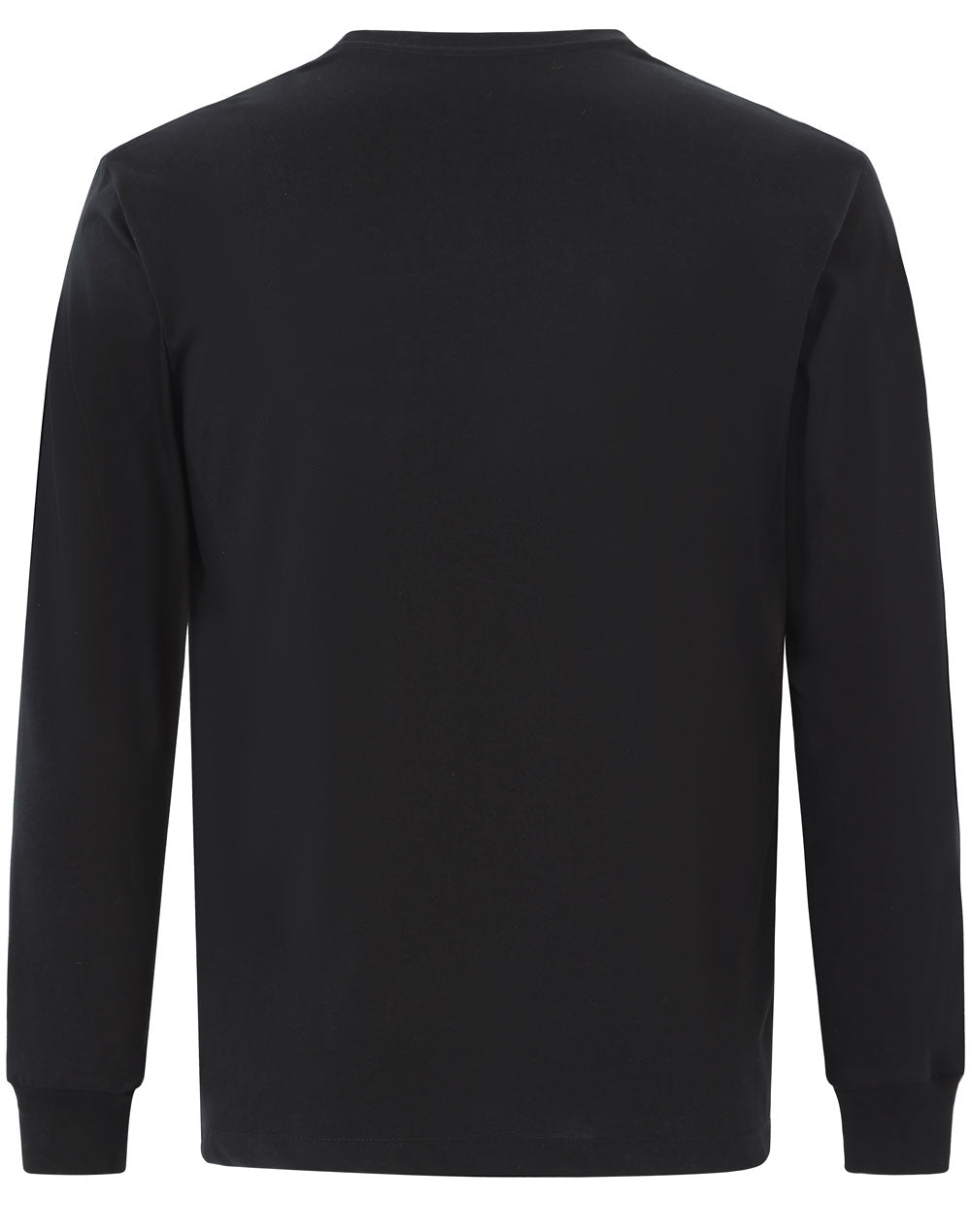 Mens Premium Cotton Face L/S Tee - Black