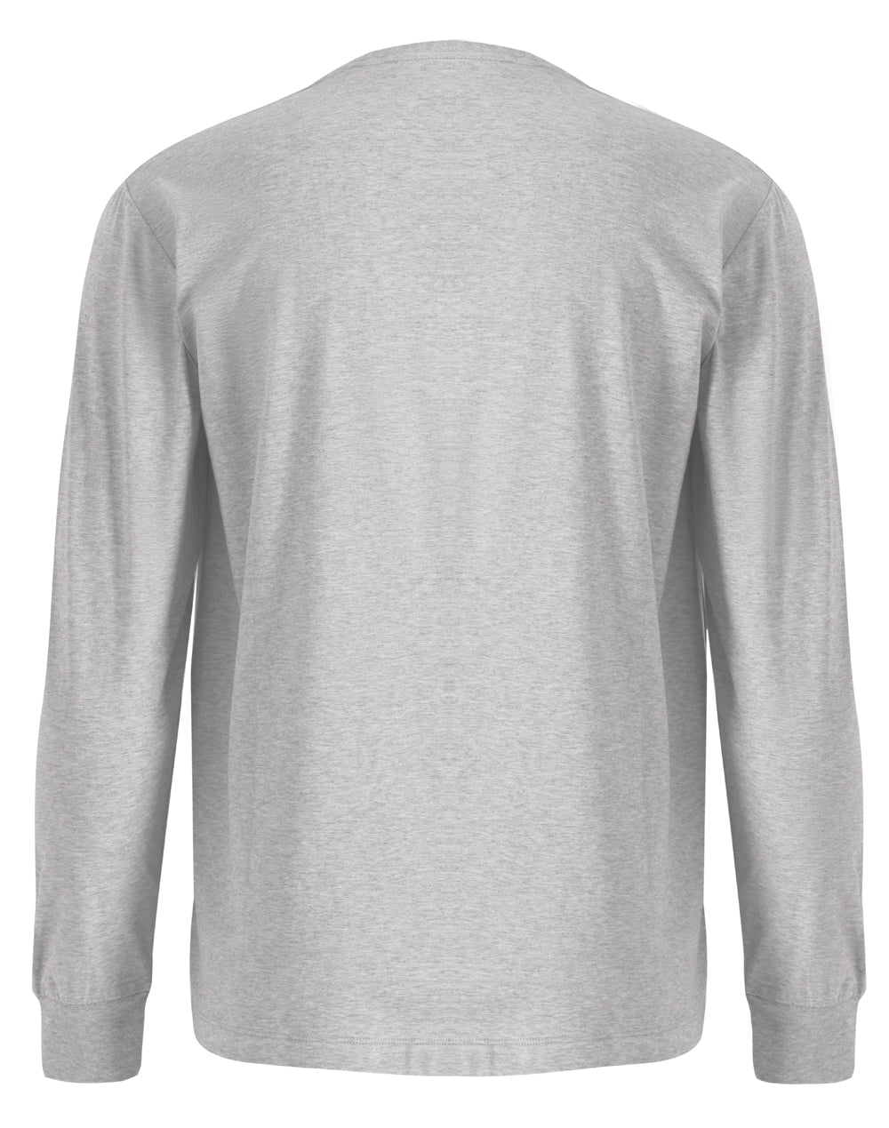 Mens Premium Cotton Face L/S Tee - Marl Grey