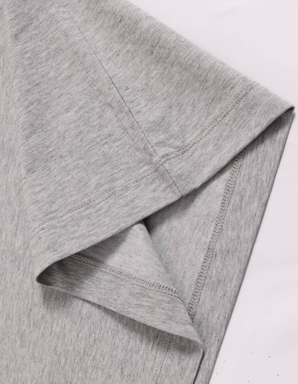 Mens Premium Cotton Face L/S Tee - Marl Grey