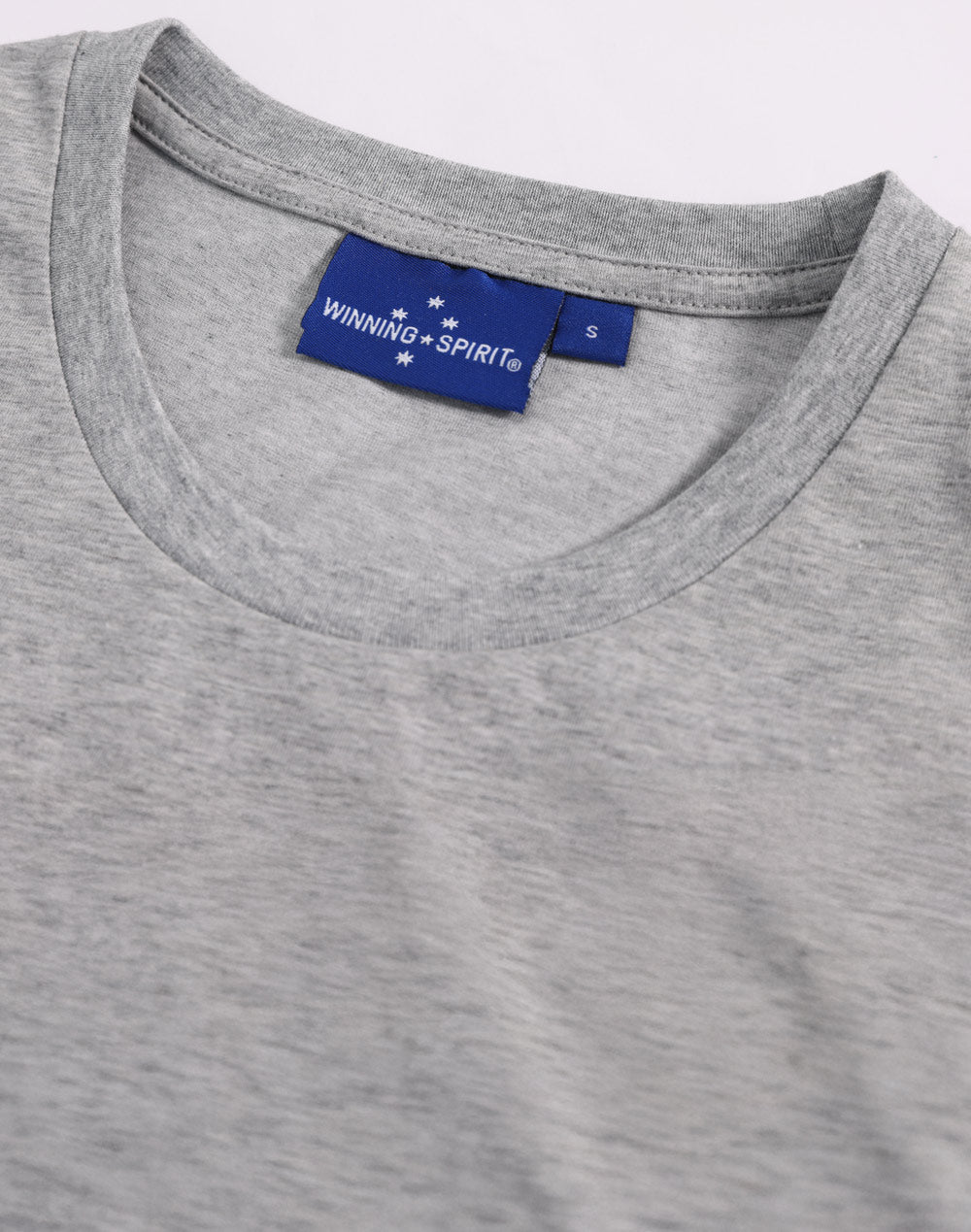 Mens Premium Cotton Face L/S Tee - Marl Grey