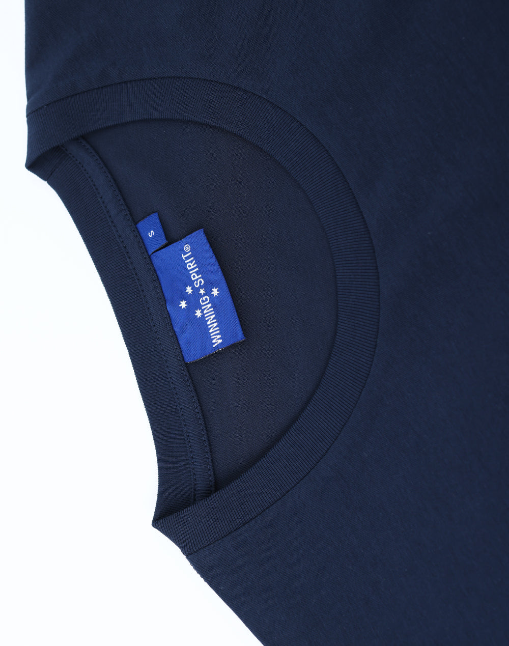 Mens Premium Cotton Face L/S Tee - Navy