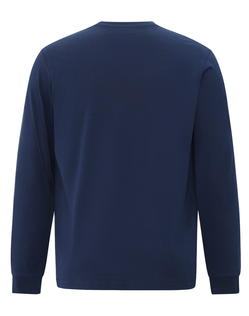 Mens Premium Cotton Face L/S Tee - Navy
