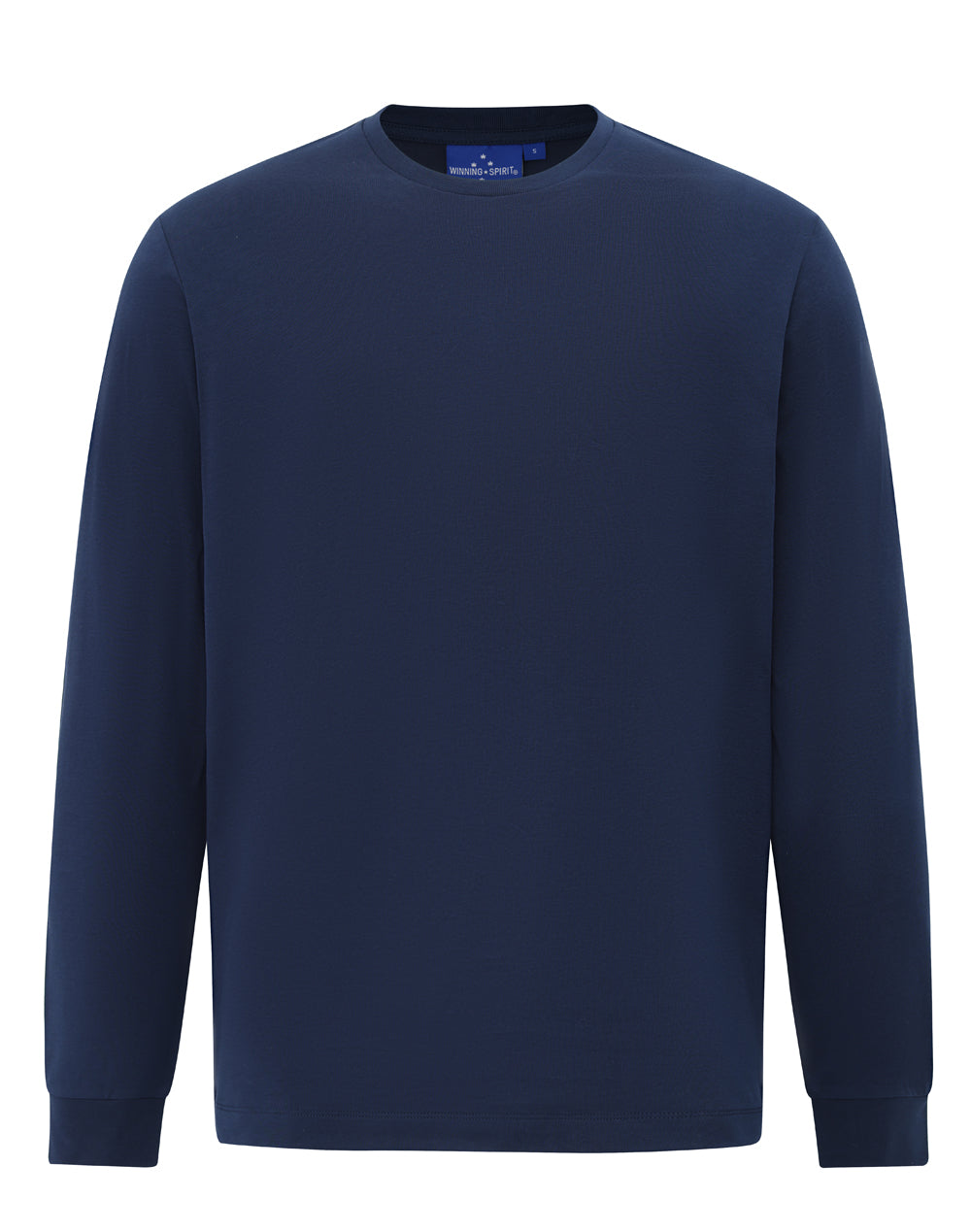 Mens Premium Cotton Face L/S Tee - Navy