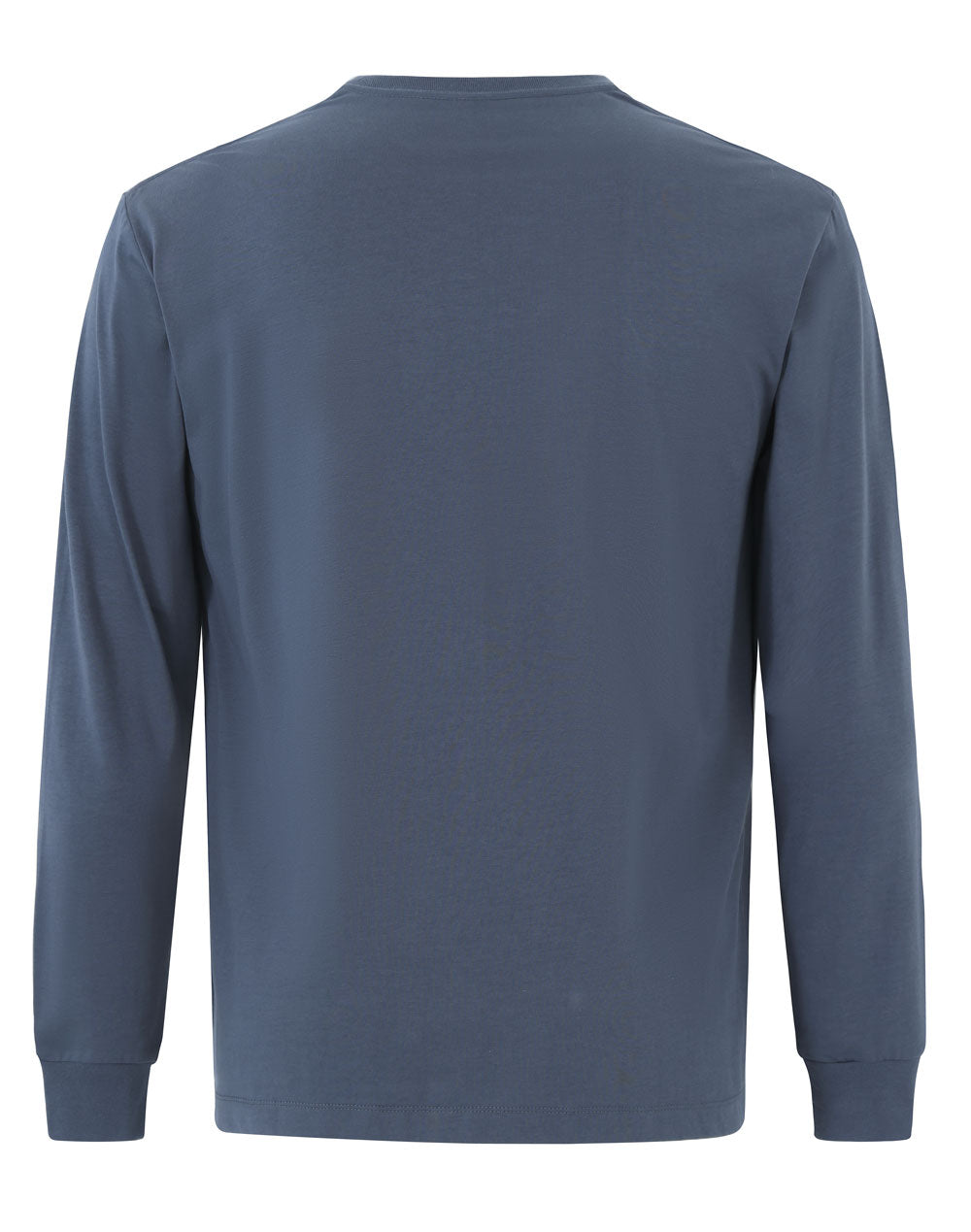 Mens Premium Cotton Face L/S Tee - Slate Blue