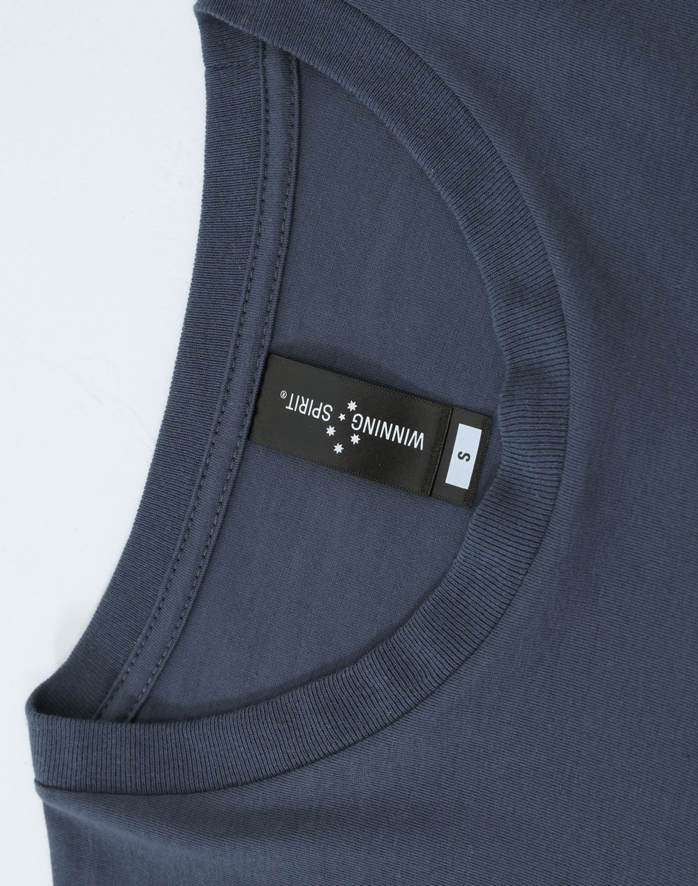 Mens Premium Cotton Face L/S Tee - Slate Blue