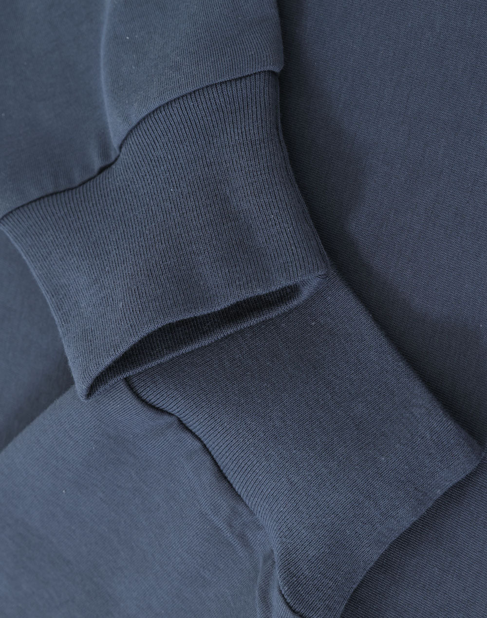 Mens Premium Cotton Face L/S Tee - Slate Blue