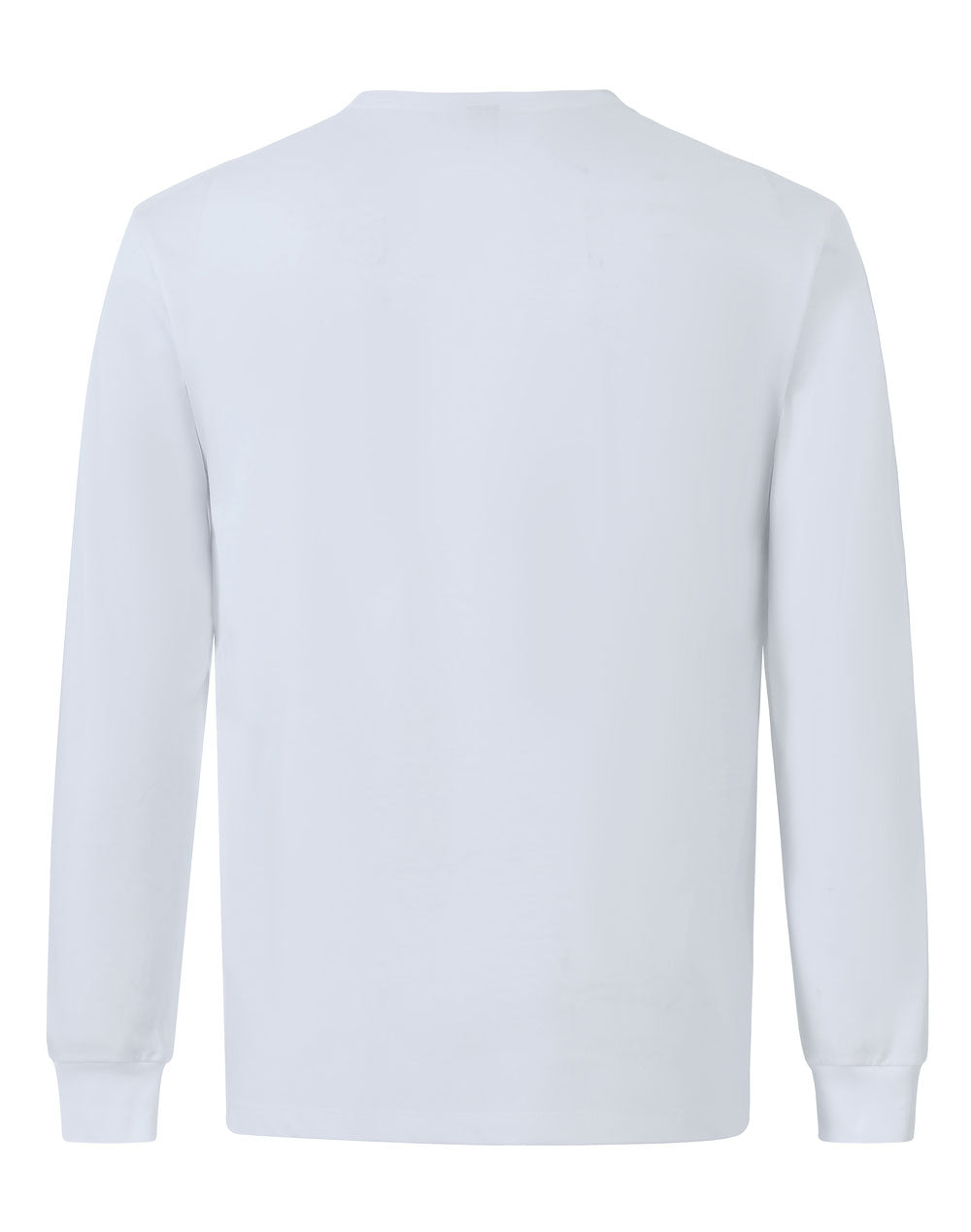 Mens Premium Cotton Face L/S Tee - White
