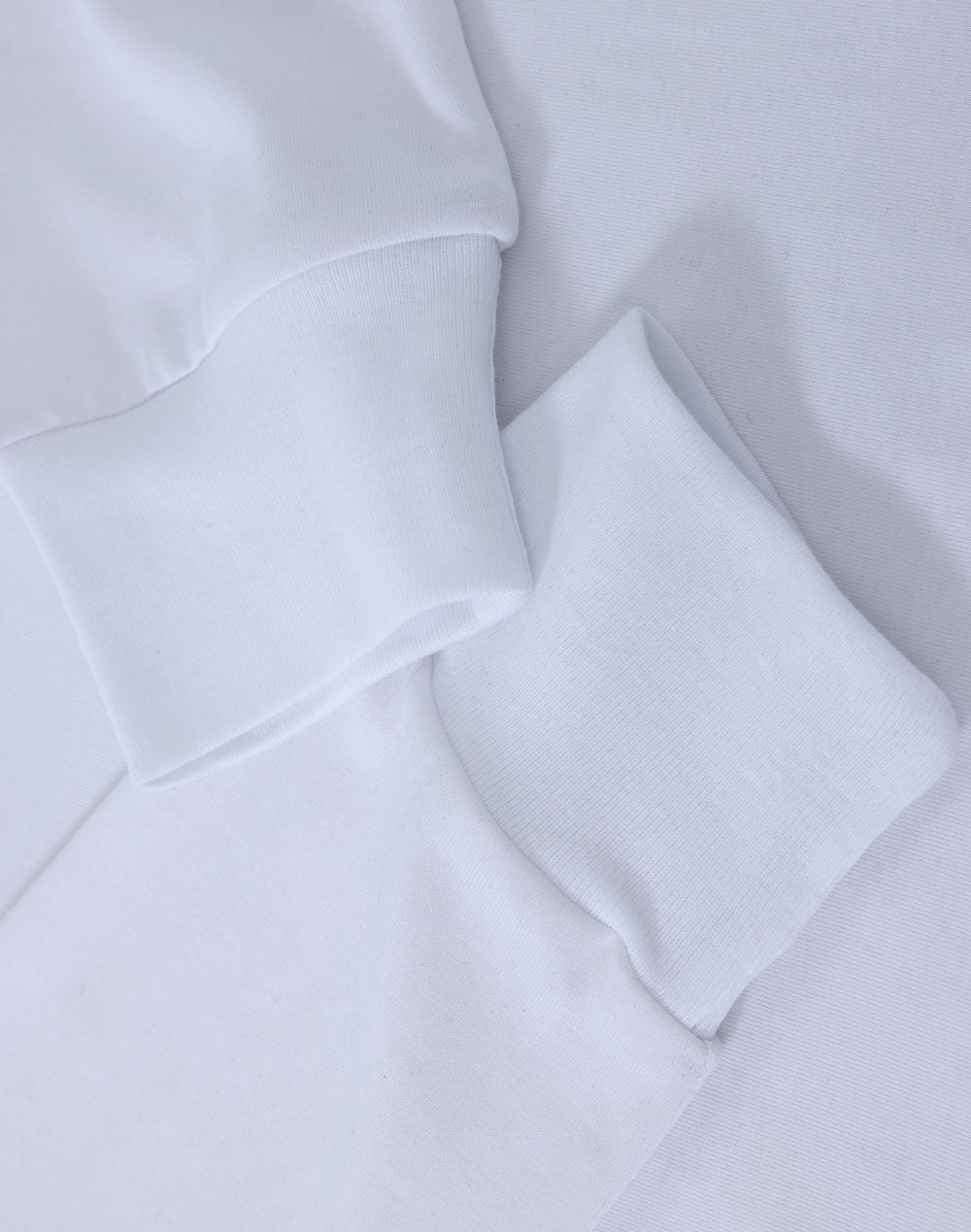 Mens Premium Cotton Face L/S Tee - White