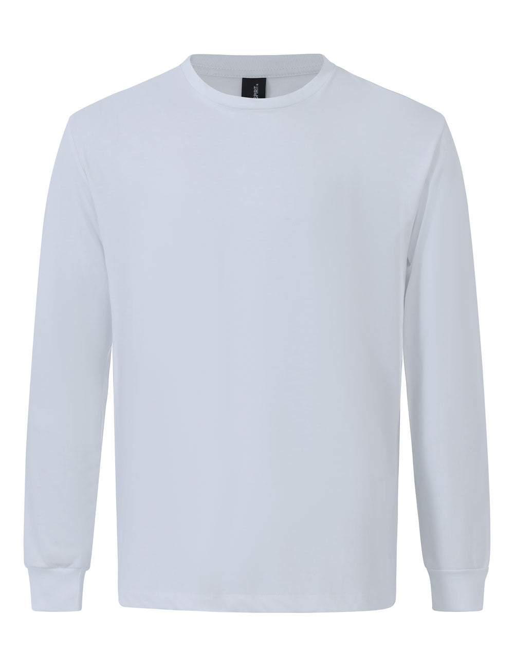 Mens Premium Cotton Face L/S Tee - White