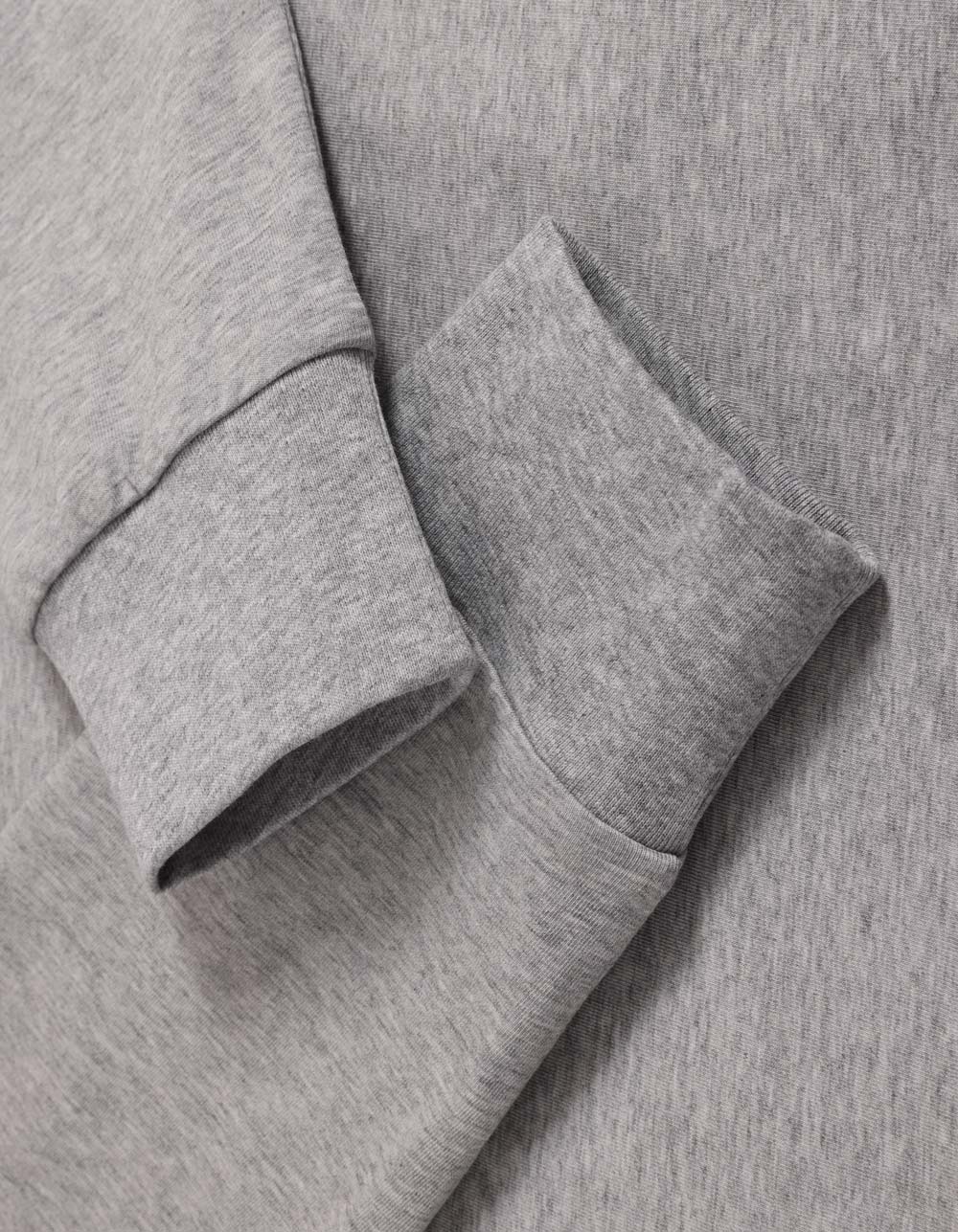 Ladies Premium Cotton Face L/S Tee - Marl Grey