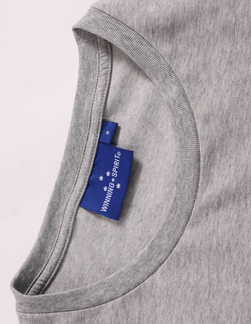 Ladies Premium Cotton Face L/S Tee - Marl Grey