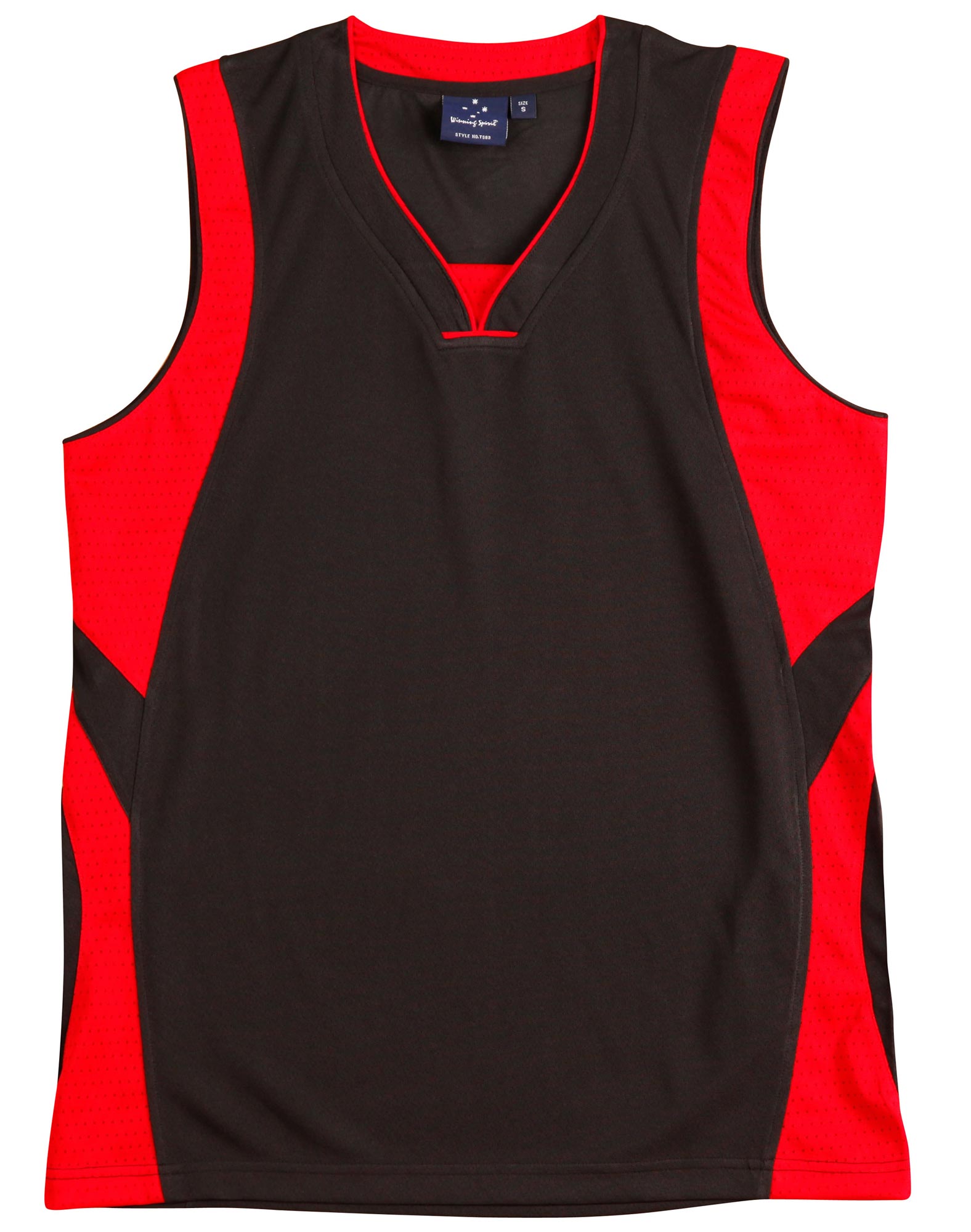 Slamdunk Singlet Kids - Black Red