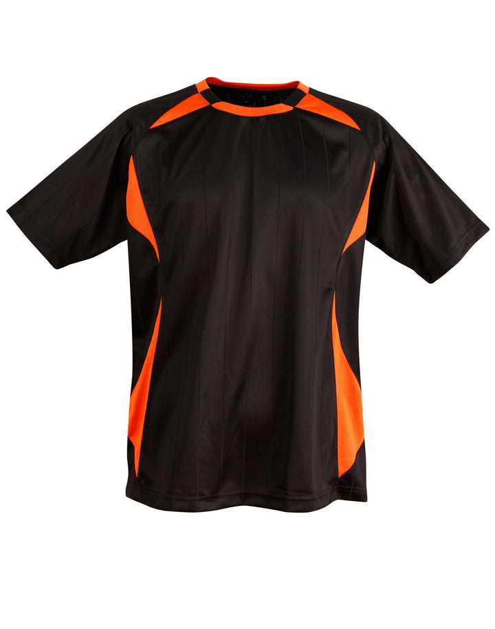 Shoot Soccer Tee Kids - Black Orange