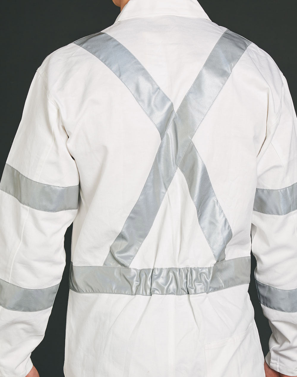 Mens Biomotion Nightwear Coverall With X Back Tape Configuration - White